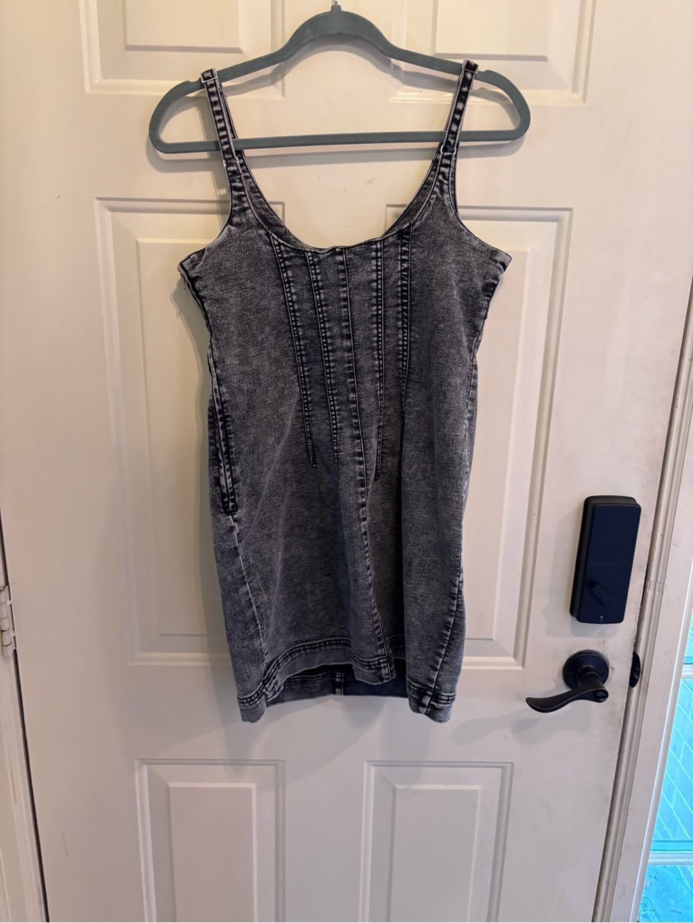 No Boundaries Gray Washed Mini Dress Steampunk Aesthetic - Picture 2 of 4
